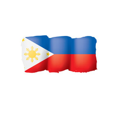 Philippines flag, vector illustration on a white background.