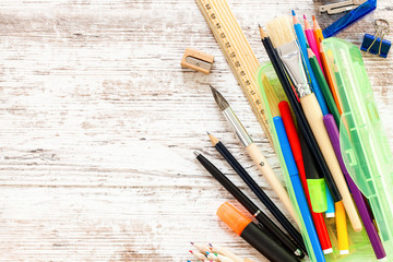 Fototapeta premium School stationery