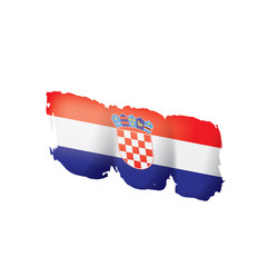 Naklejka premium Croatia flag, vector illustration on a white background.