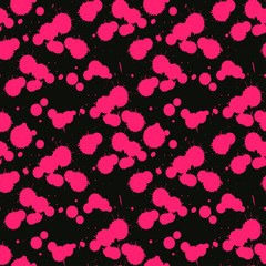 paint splatters seamless tile in red on black