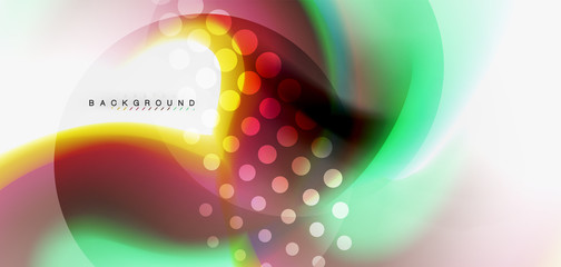 Color flowing wave, trendy liquid design template