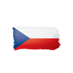 Czechia flag, vector illustration on a white background.