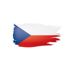 Czechia flag, vector illustration on a white background.