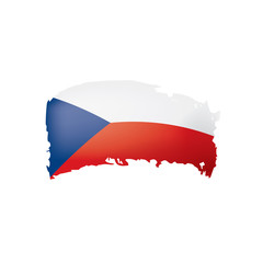 Czechia flag, vector illustration on a white background.
