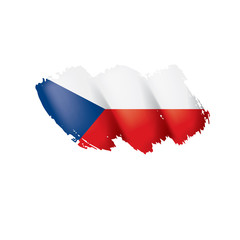Czechia flag, vector illustration on a white background.
