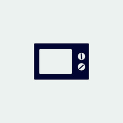 Mikrowelle icon, vector illustration. flat icon