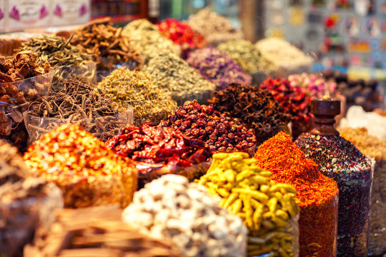 Arabic Spices at the market Souk Madinat Jumeirah in Dubai, UAE