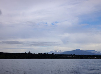 clouds over lake