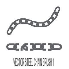 vector brush metal chain. four parts: the right and left ends of the corner.