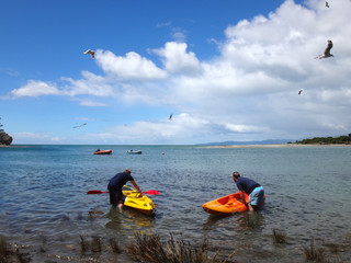 kayak on the beach