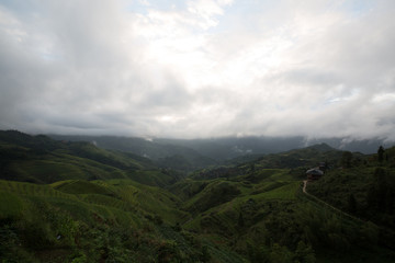 landscape in asia on a cloudy day