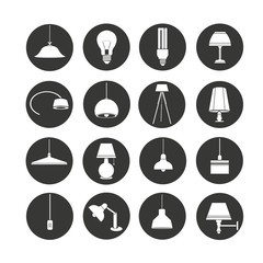 lamp icon set