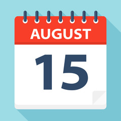 August 15 - Calendar Icon