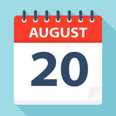 August 20 - Calendar Icon