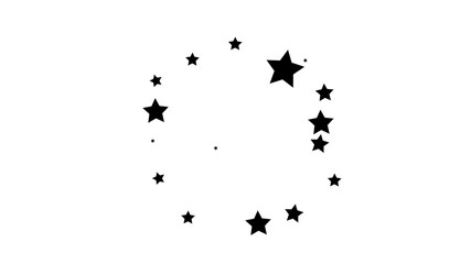 Abstract Background with Many Random Falling Golden Stars Confetti .