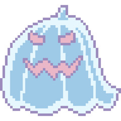 vector pixel art halloween ghost