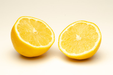 Fresh lemon on light background