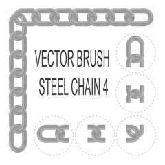 vector steel chain. elements to create a brush