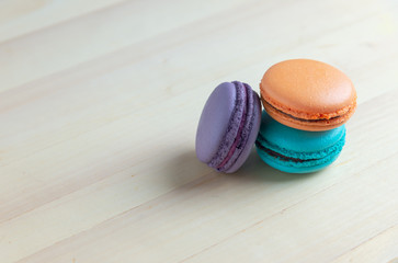 Macaroon on the table.