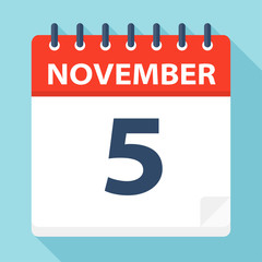 November 5 - Calendar Icon