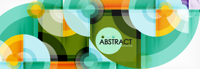 Abstract background bright circles geometric design