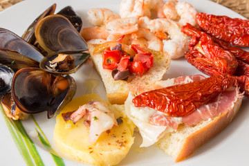 fish and land appetizers