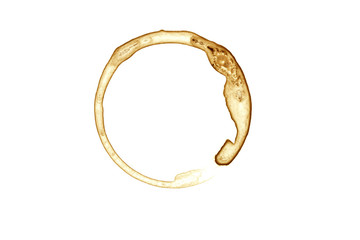 Real coffee stain - Isolated Photo 