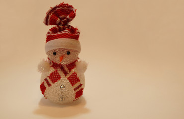 Cheerful snowman. New year