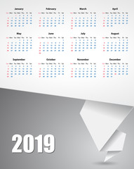 calendar banner 2019