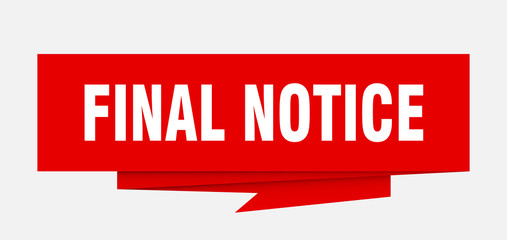 final notice