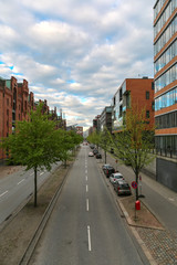 Strasse in der Hafencity Hamburg