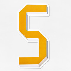 English alphabet letter S icon isolated