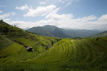 landscape in asia on a cloudy day