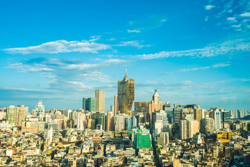 Fototapeta premium Beautiful architecture building cityscape in macau