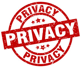 privacy round red grunge stamp