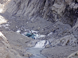 glacier in mountains