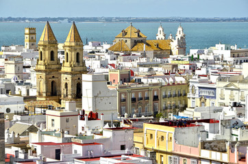 Panorámica aérea de Cádiz. España.