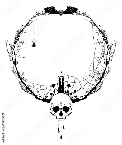 "Halloween frame" Stock image and royalty-free vector files on Fotolia.com - Pic 224134371