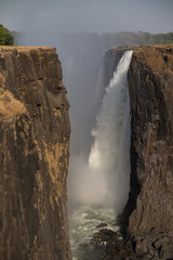 african waterfall in the mountain