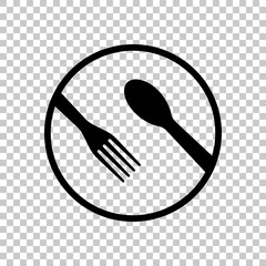 food tools. fork and spoon. On transparent background.