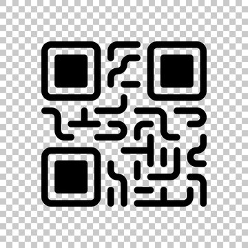 QR code. Technology icon. On transparent background.