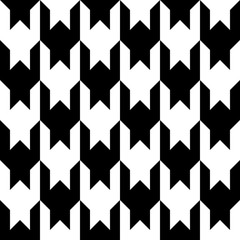 Houndstooth seamless pattern. Black and white vector abstract background.