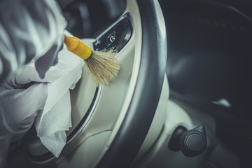 Detailed Steering Wheel Cleaning