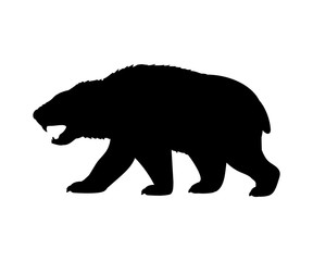 Obraz na płótnie Canvas Amphicyonidae bear dogs silhouette extinct mammal animal 