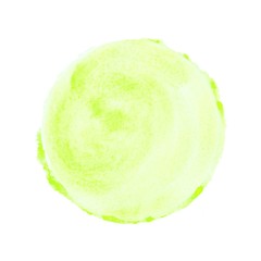 Heller grüner Kreis aus Wasserfarbe