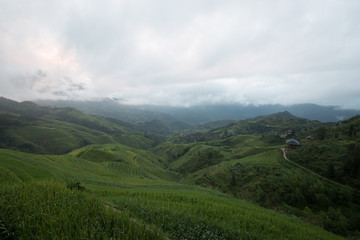 landscape in asia on a cloudy day