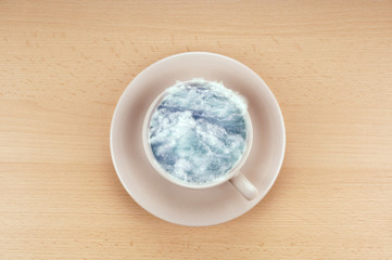 storm in a teacup  is an idiom meaning a small event that has been exaggerated out of proportion