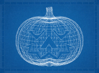 halloween pumpkin blueprint © Marko