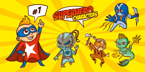 Superhero character Superheroes Set Vector illustration design © ichbinsam