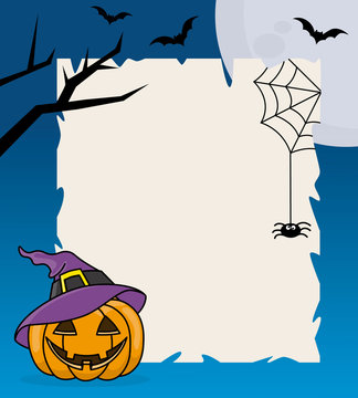 Happy halloween poster. Space for text